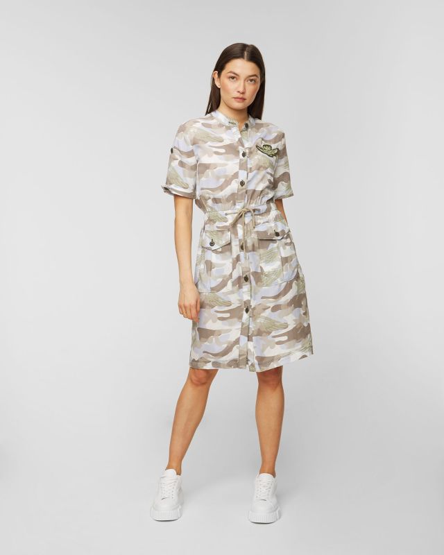 Tencel blend camouflage dress