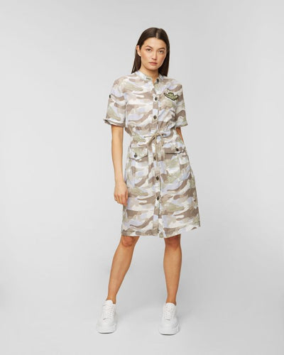 Tencel blend camouflage dress