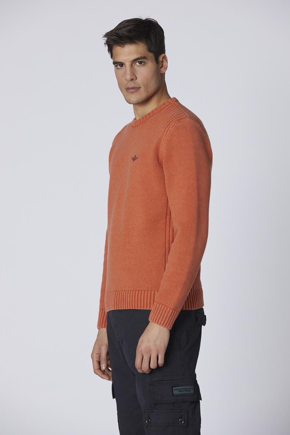Wool and cotton crewneck sweater  Aeronautica Militare UK