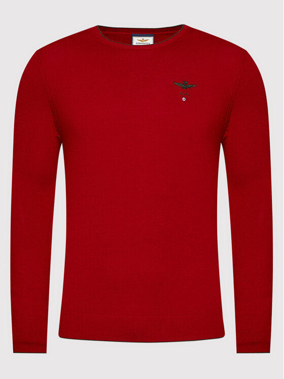 Merino wool sweater with contrast details