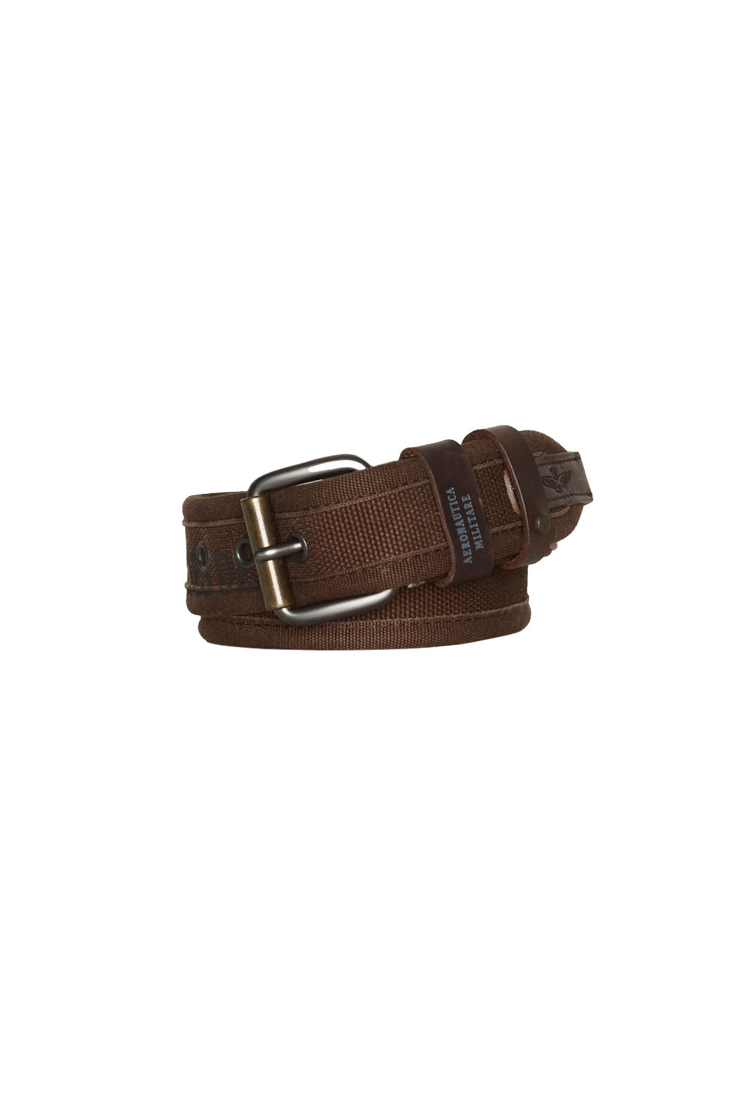 Cotton belt with leather finishes