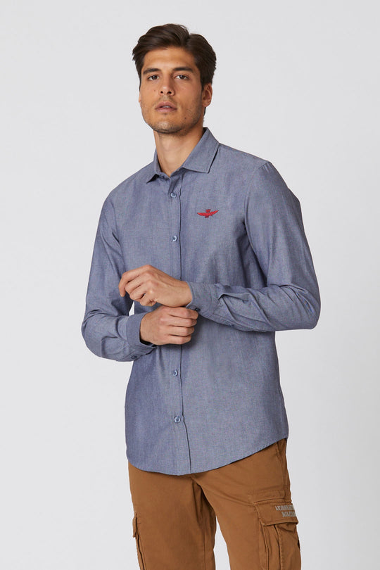 Slim fit Oxford cotton shirt
