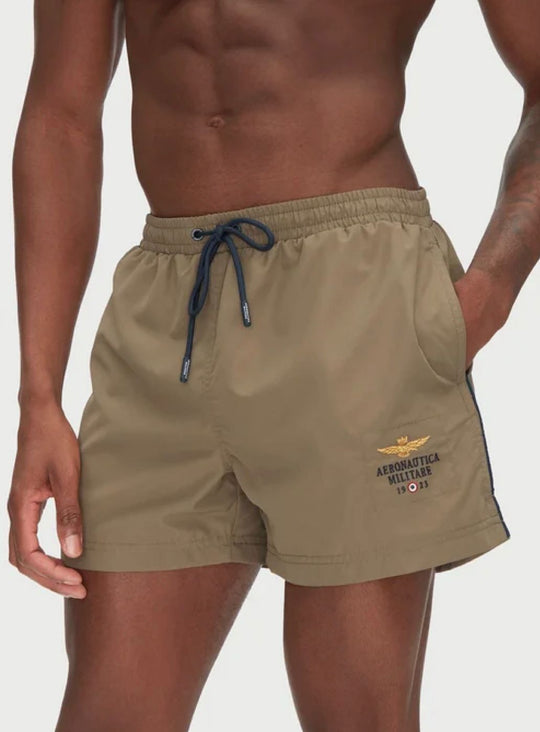 Embroidered logo swim shorts