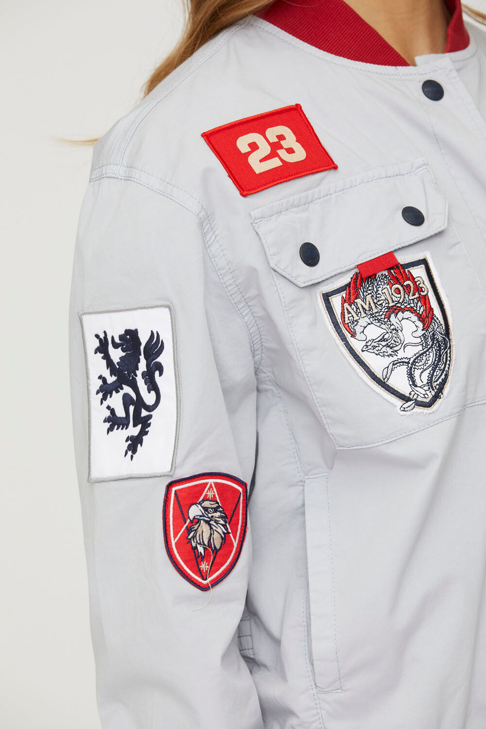 Wild Flight racing bomber with patches