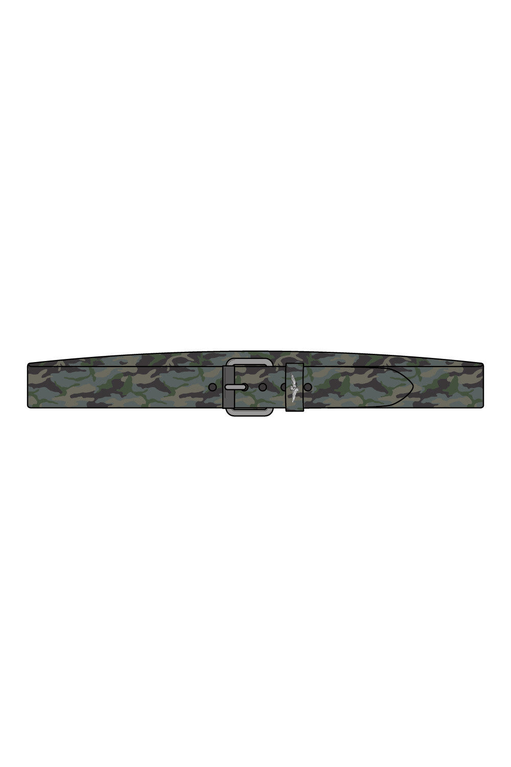 Camouflage leather belt