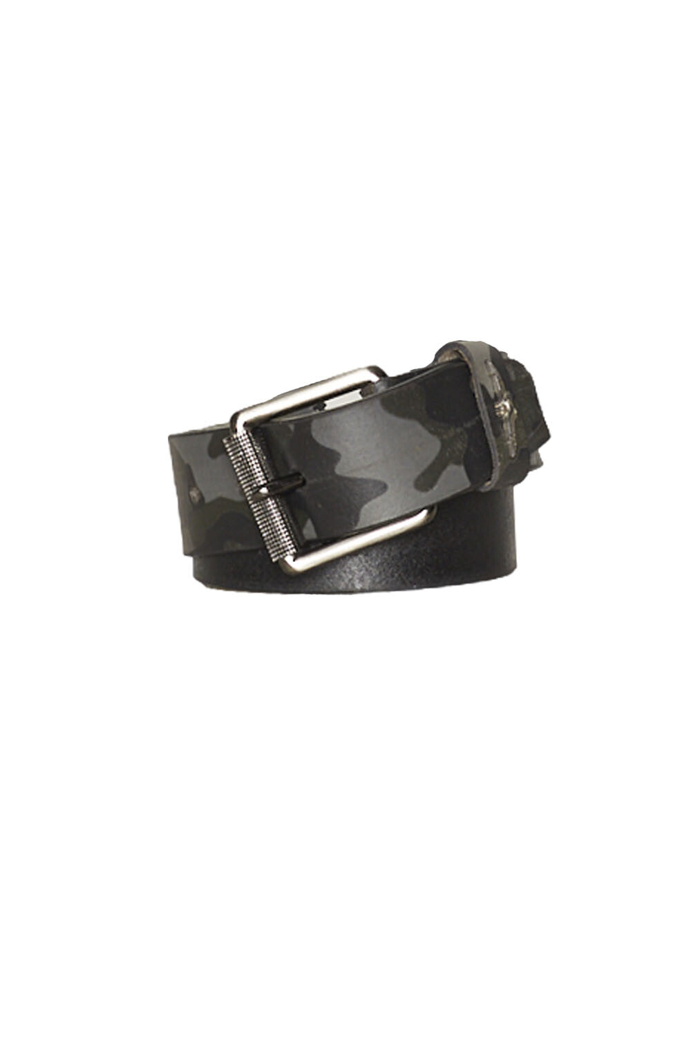 Camouflage leather belt