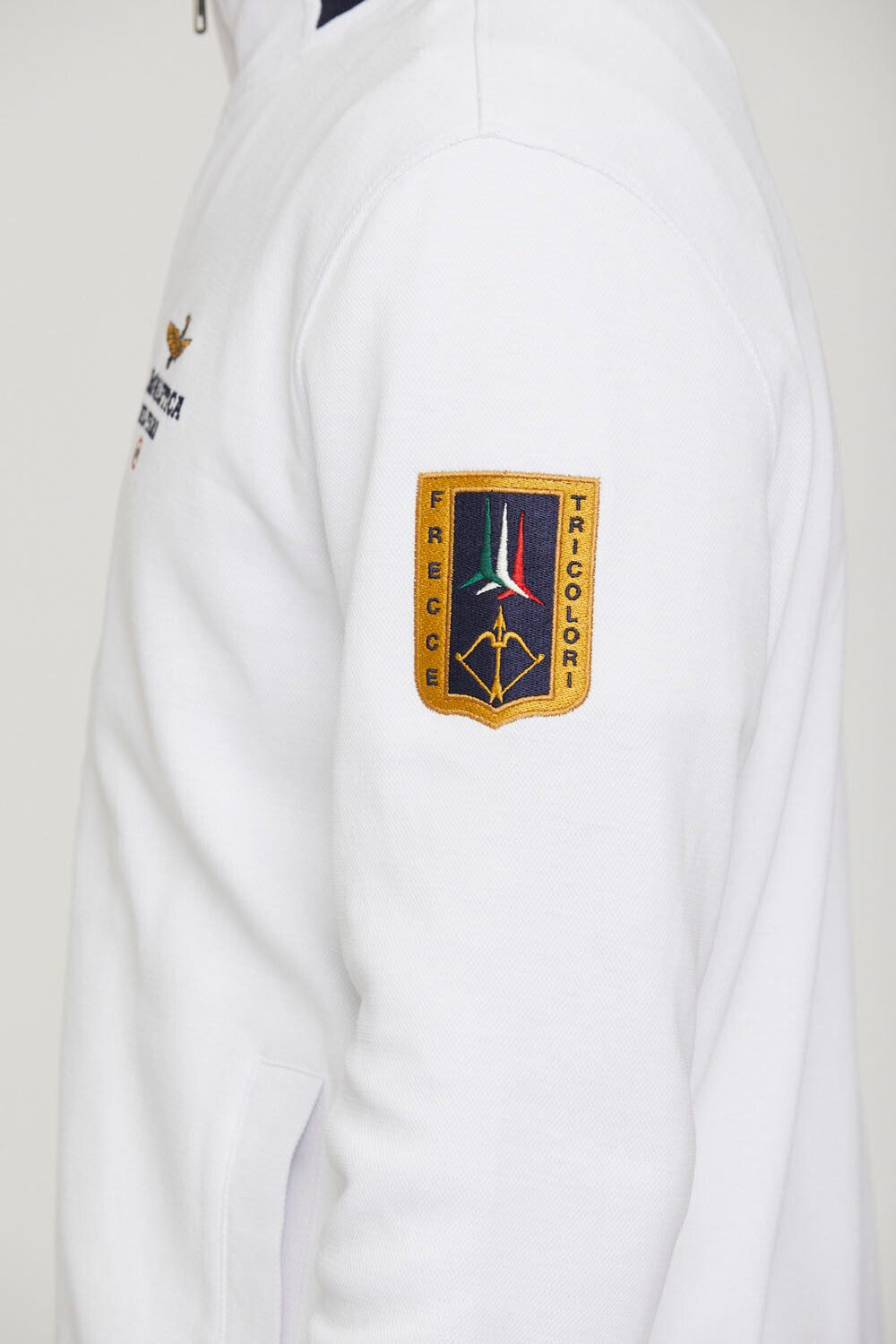 Tricolor insert embroidered sweatshirt