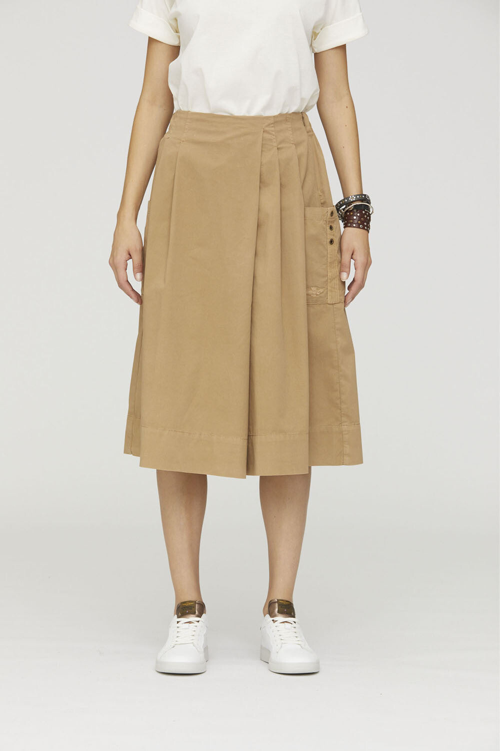 Cargo culottes with pleats