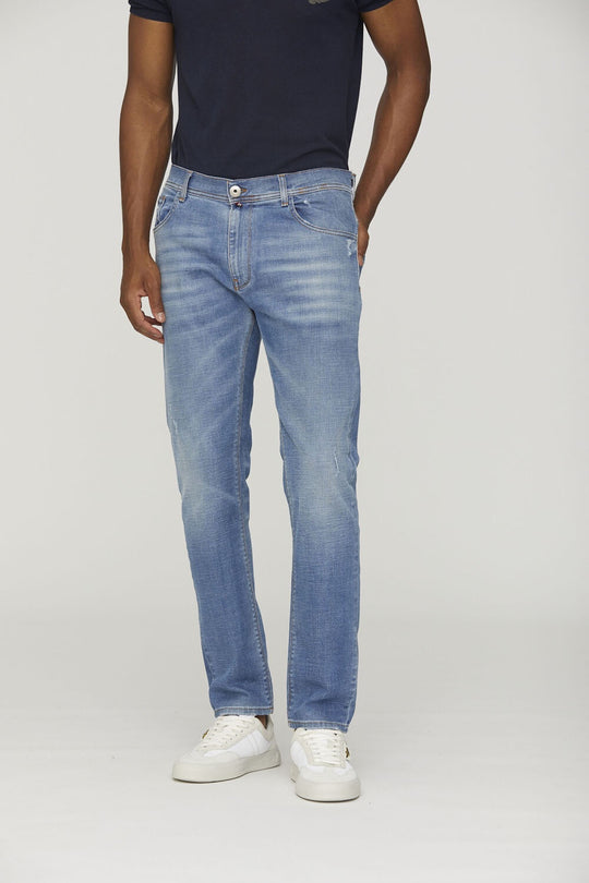 Medium blue wash jeans