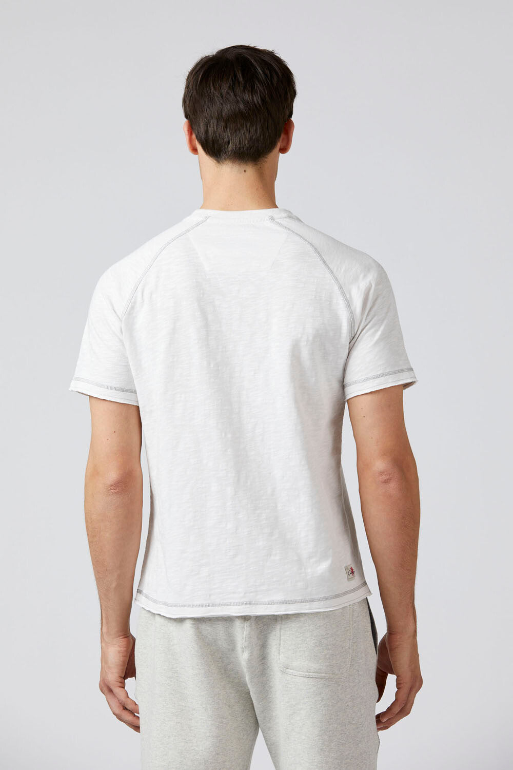 Raw-edge cotton flame t-shirt