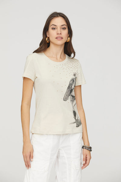 Eagle woman t-shirt with studs