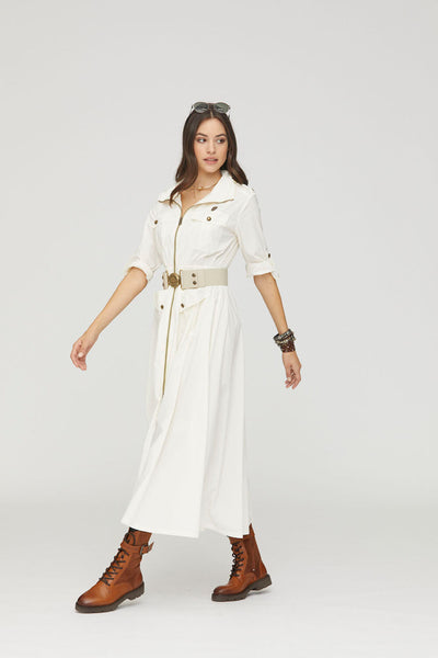 Long military-style dress