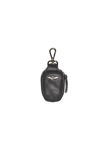 Leather pouch keychain