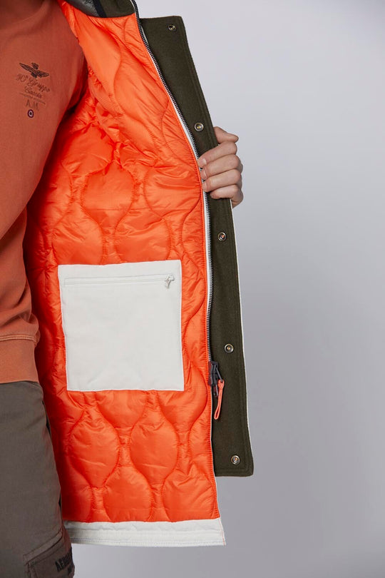 Double hood padded parka