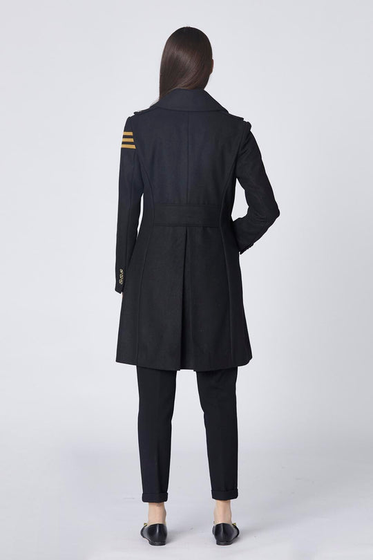 Double-breasted military coat