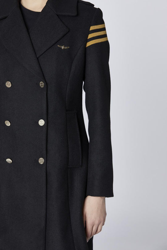 Double-breasted military coat