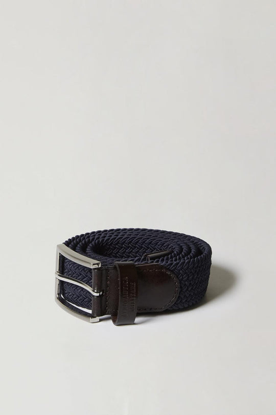 Braided elastic webbing belt