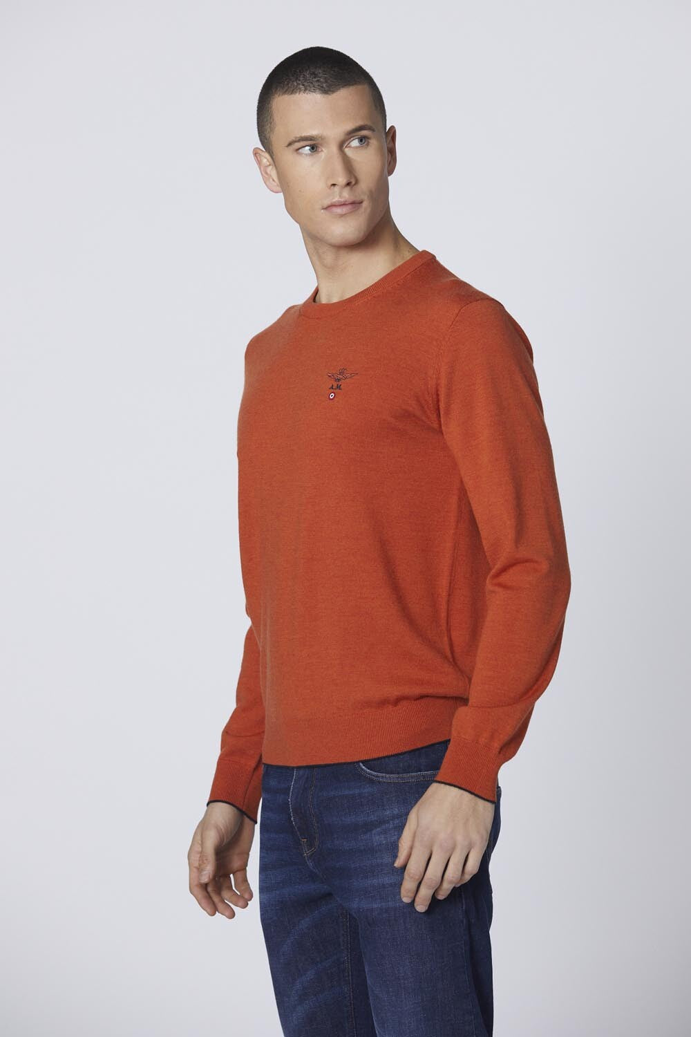 Merino wool crewneck sweater