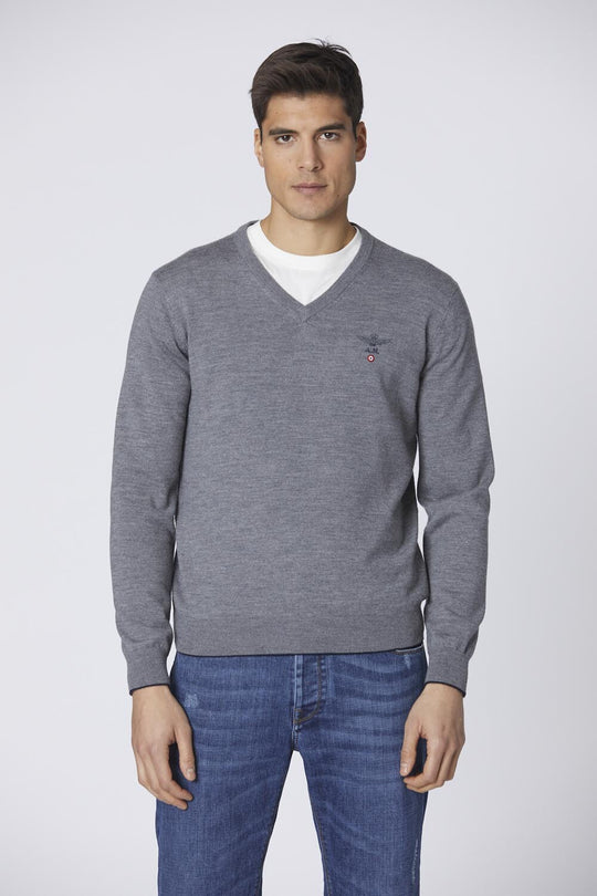 Merino wool v neck sweater