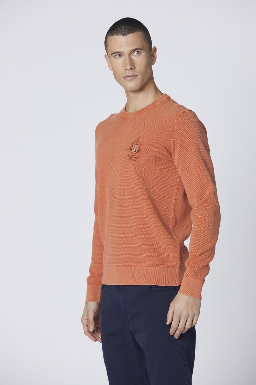 MAGLIA GIROCOLLO FRECCE TRICOLORE ORANGE