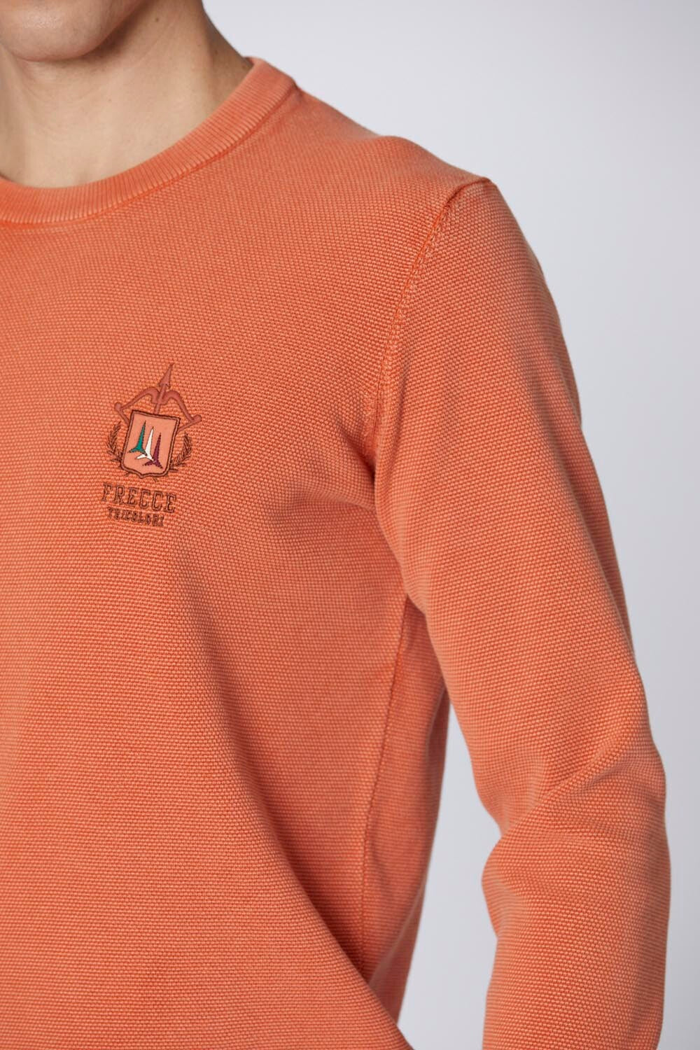 MAGLIA GIROCOLLO FRECCE TRICOLORE ORANGE