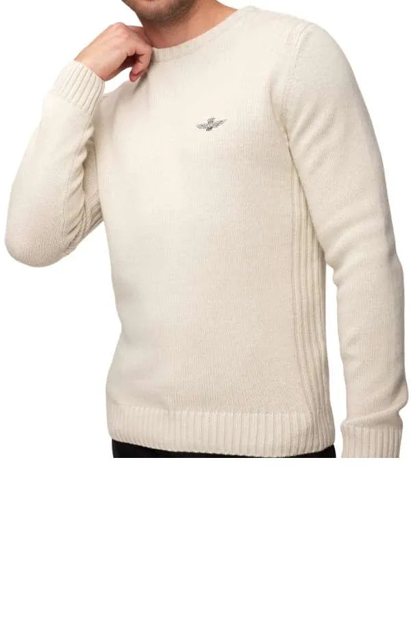 Wool and cotton crewneck sweater