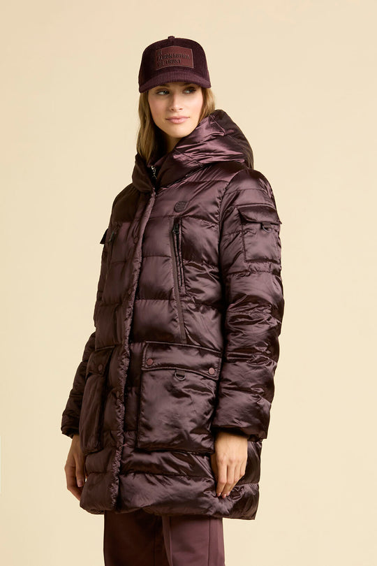 Glossy puffer jacket with eco padding