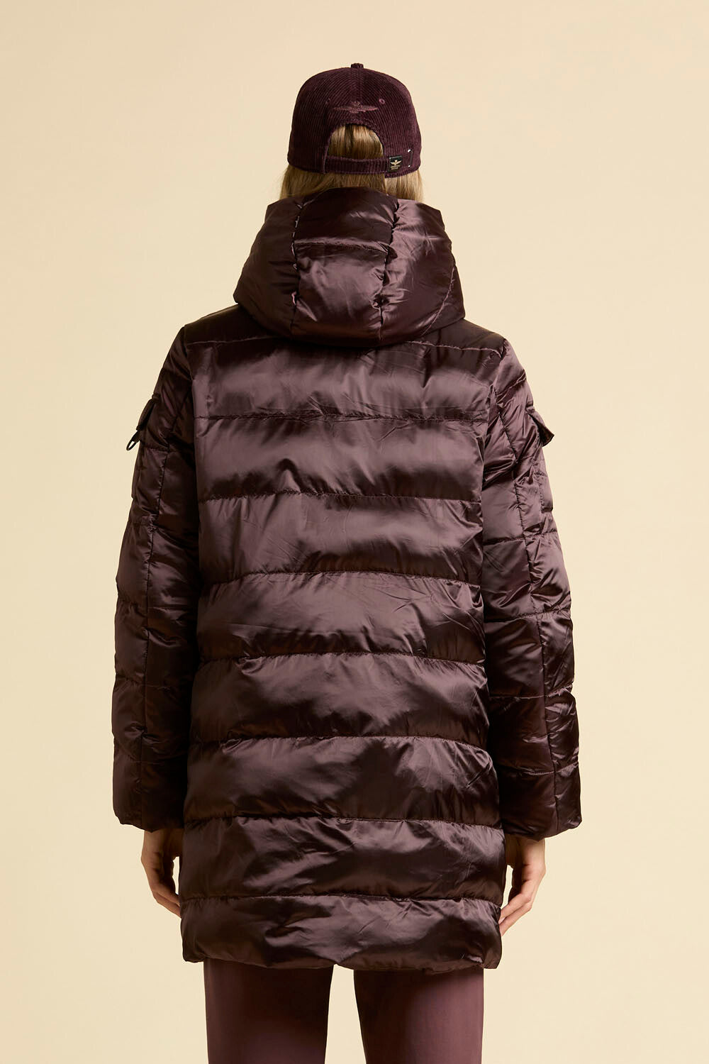 Glossy puffer jacket with eco padding