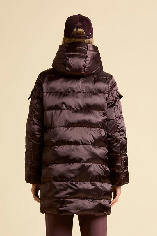 Glossy puffer jacket with eco padding