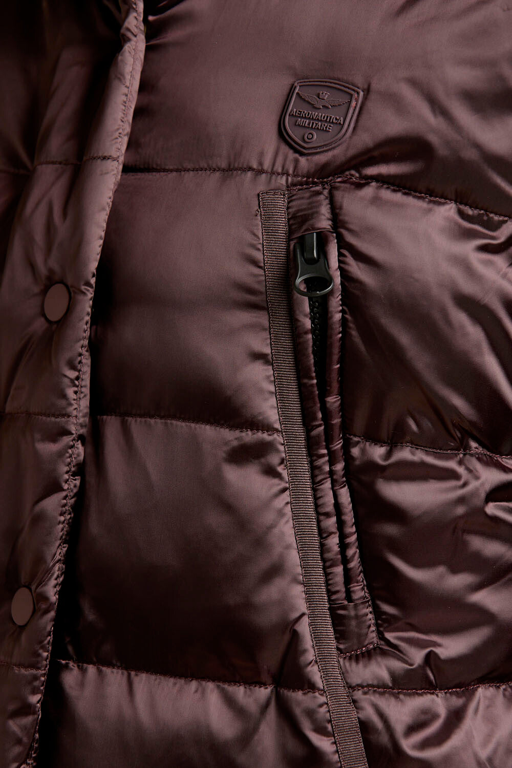 Glossy puffer jacket with eco padding