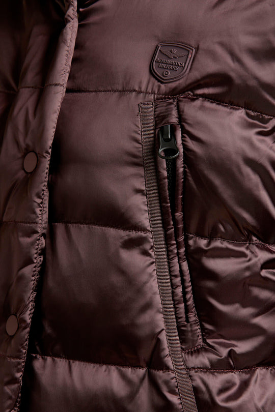 Glossy puffer jacket with eco padding
