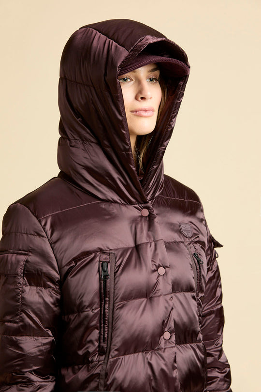 Glossy puffer jacket with eco padding