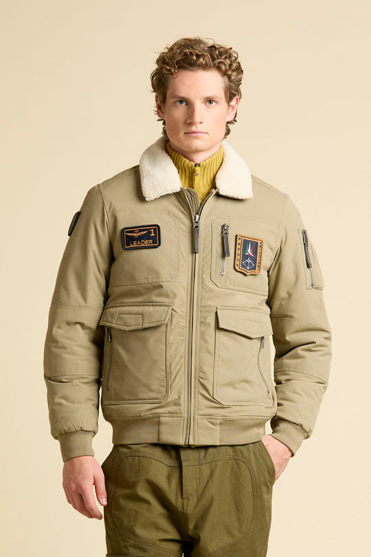 Pilot Jacket With Removable Collar