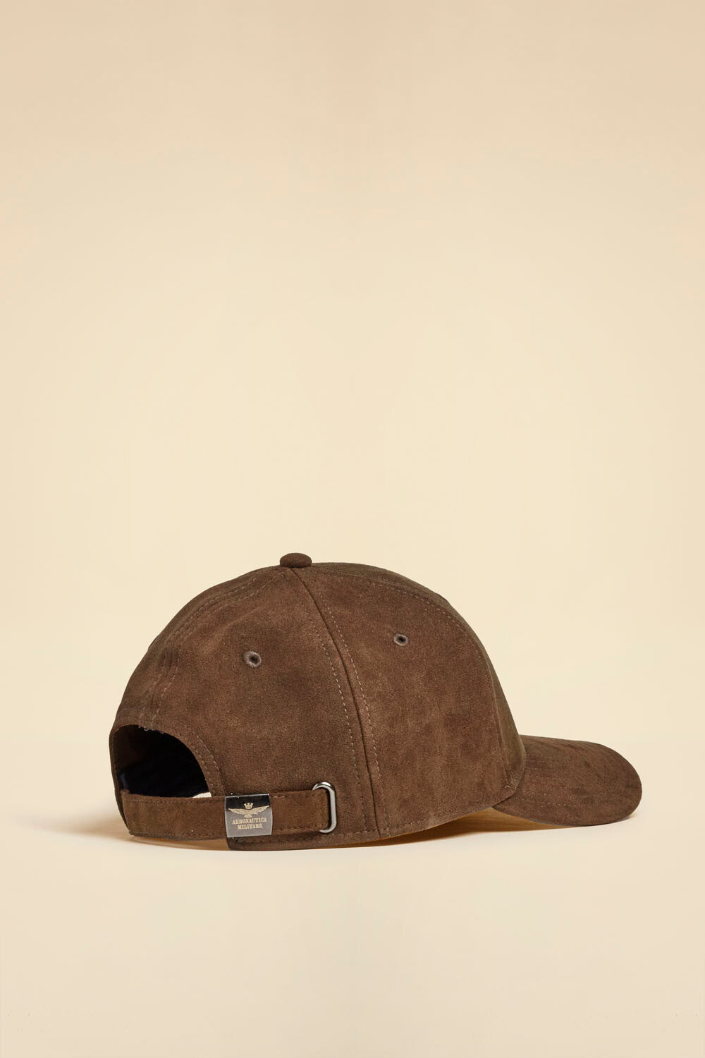 Suede-effect baseball cap with logo