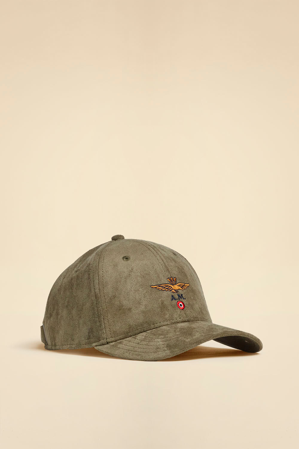 Suede-effect baseball cap with logo