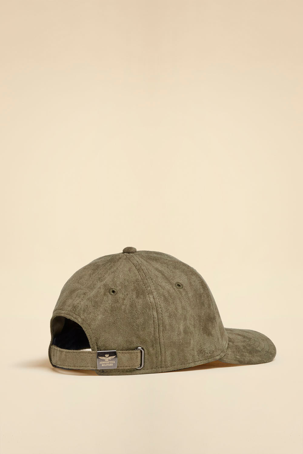 Suede-effect baseball cap with logo