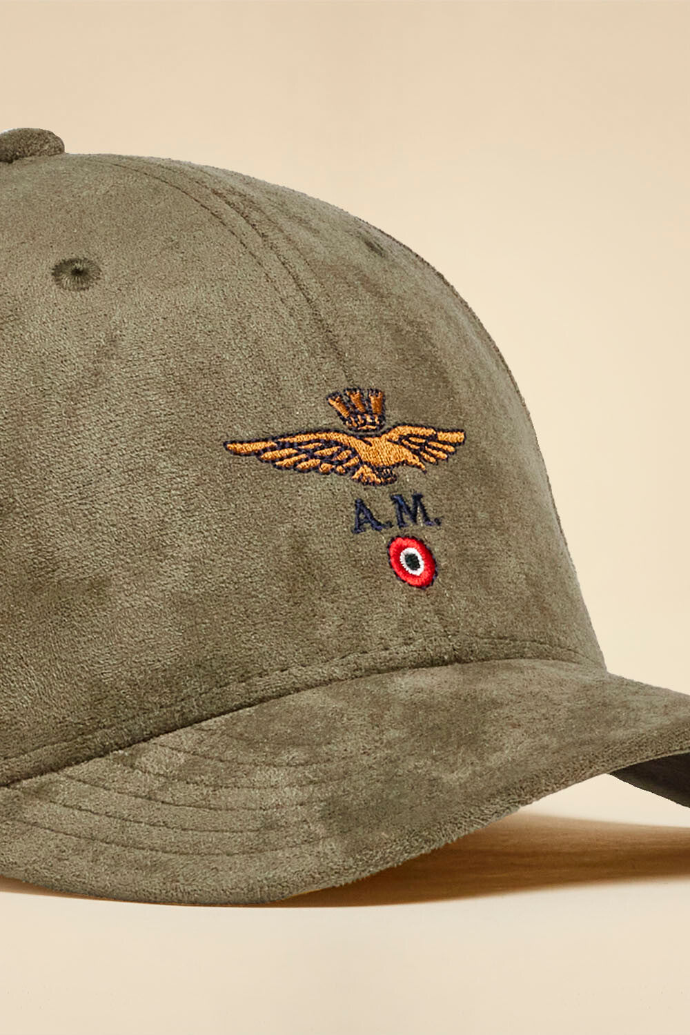 Suede-effect baseball cap with logo