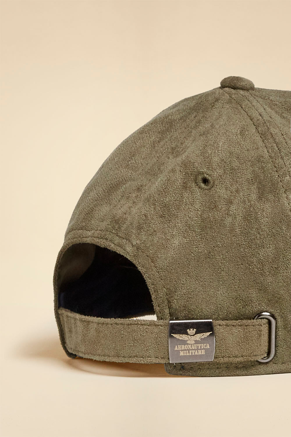 Suede-effect baseball cap with logo