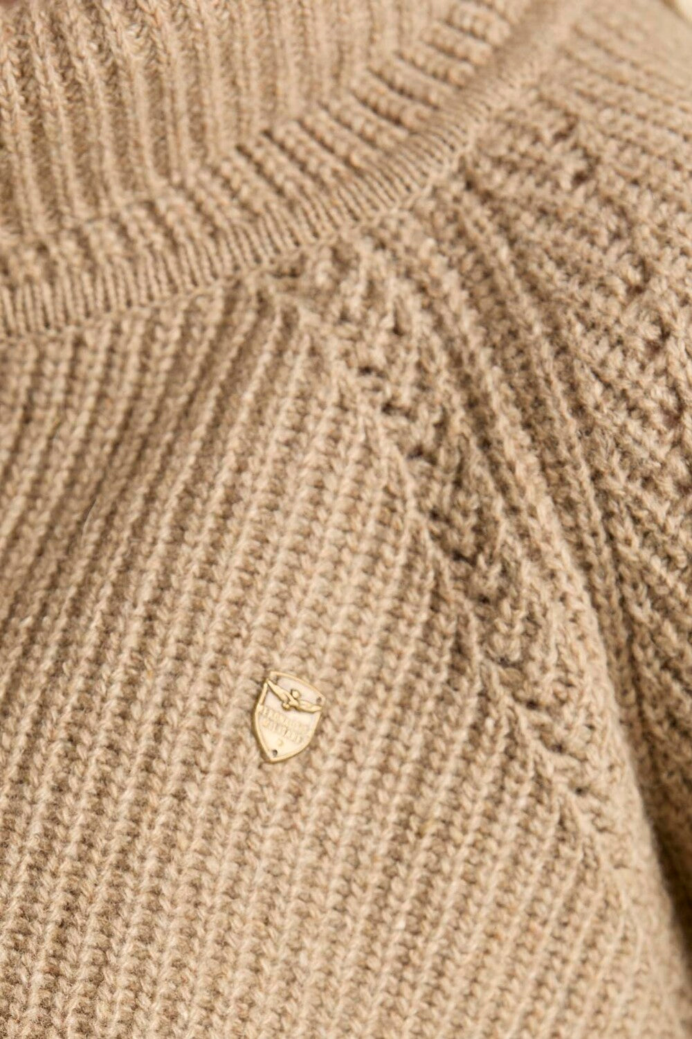 Cropped wool-blend turtleneck sweater