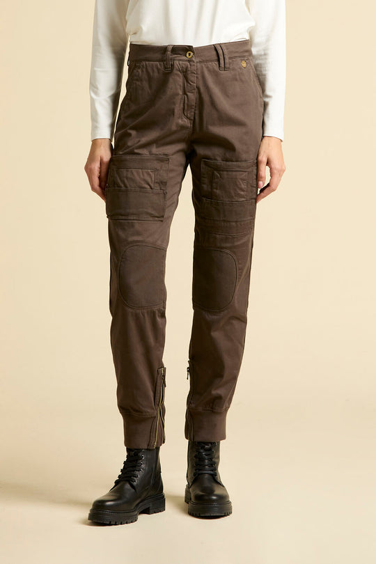 Anti-G pants in cotton satin with cuffs
