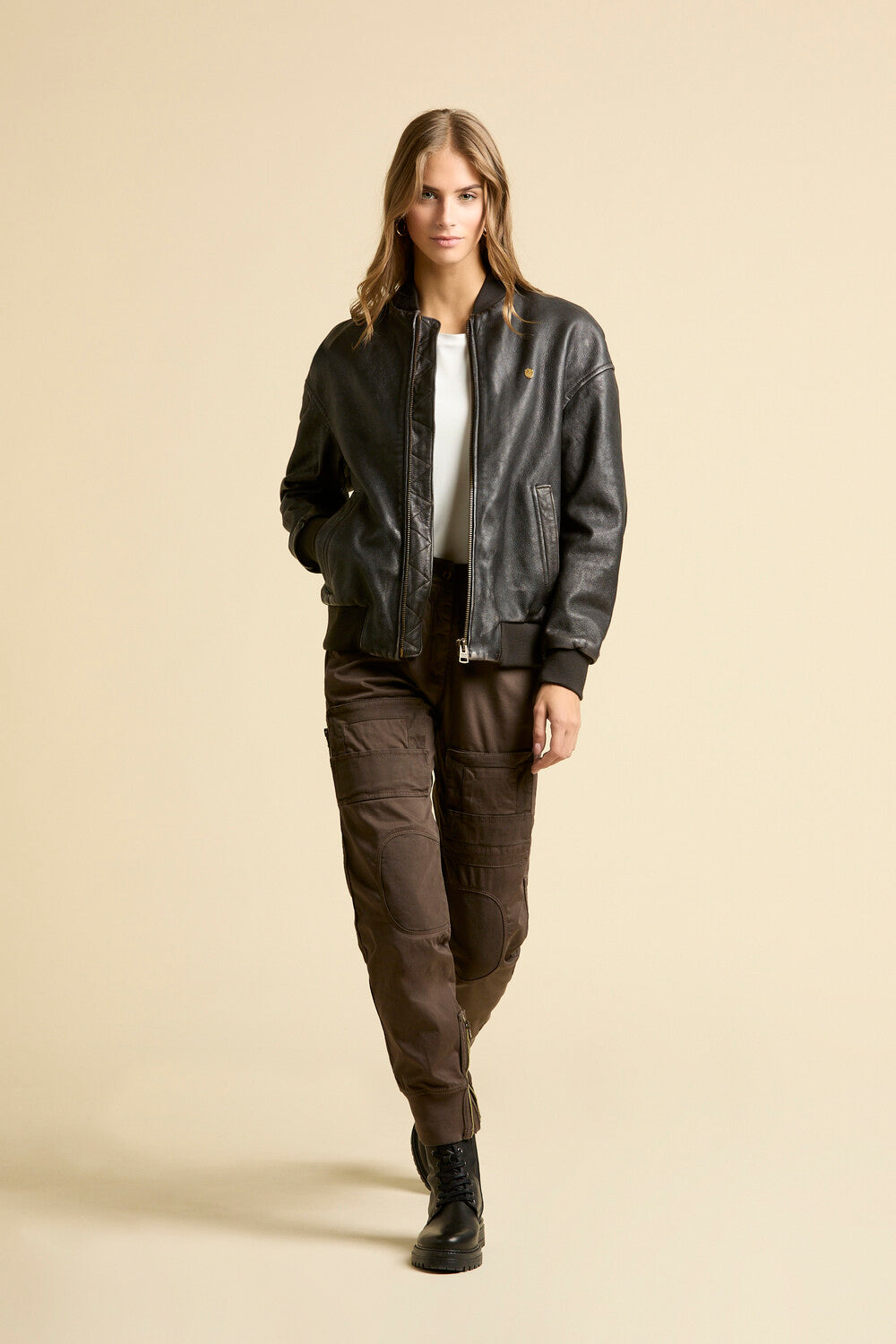 Anti-G pants in cotton satin with cuffs