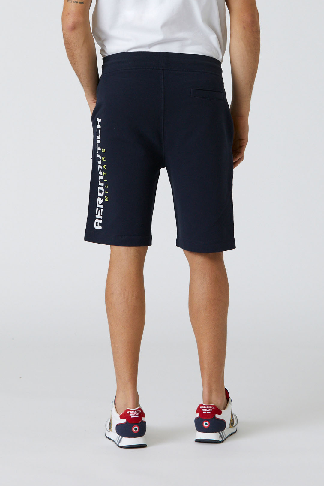 Embroidered fleece Bermuda shorts