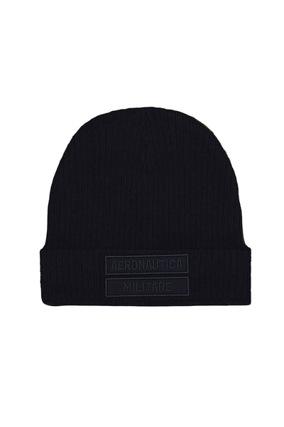 Cotton beanie with logo patch