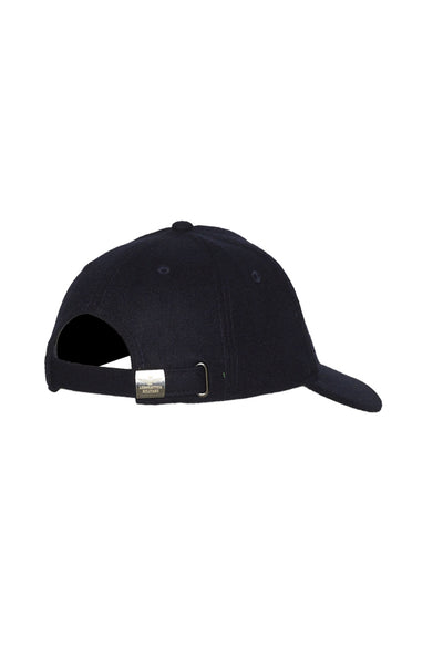 Wool blend baseball cap with patch