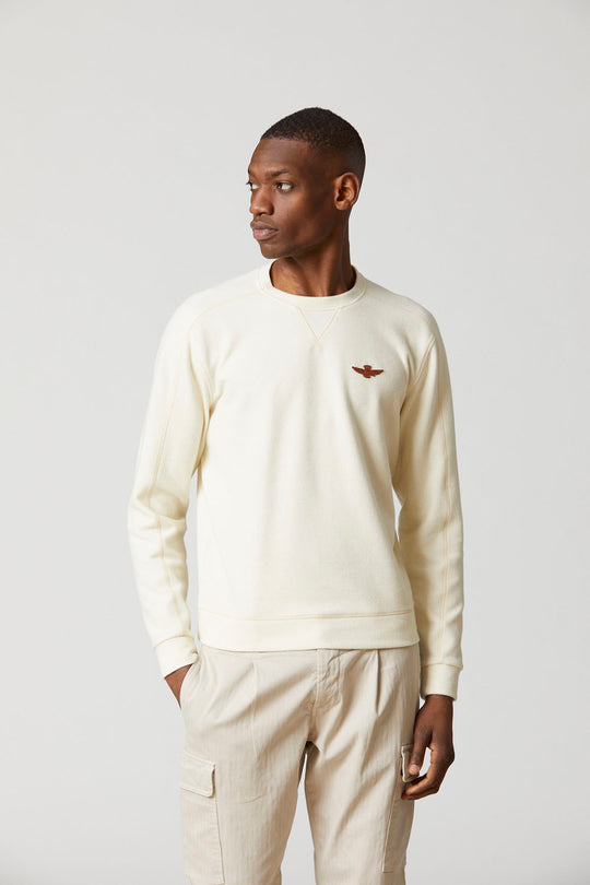 Comfort fit cotton crewneck sweatshirt