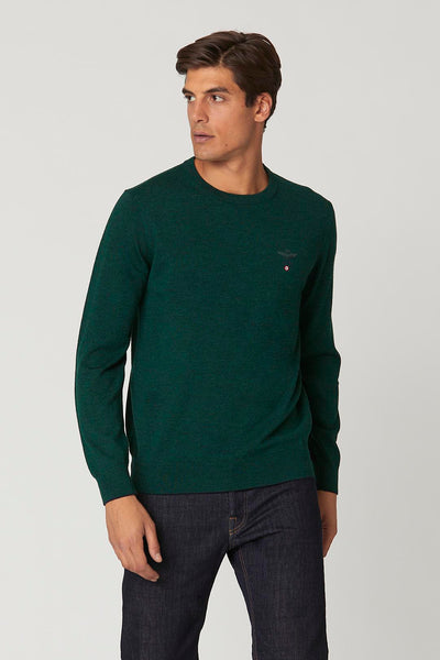 Basic crew neck wool sweater