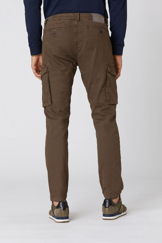 Slim fit cotton cargo pants