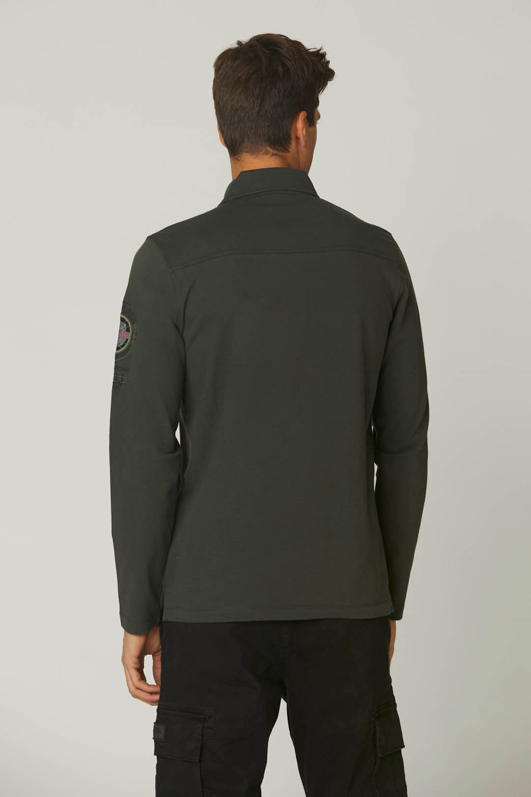 Military polo shirt with chest pockets