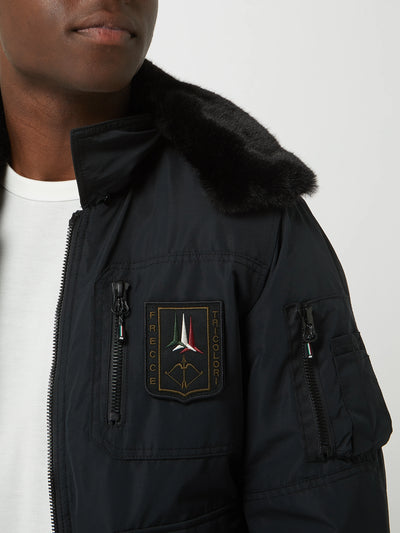 Iconic pilot jacket removable collar