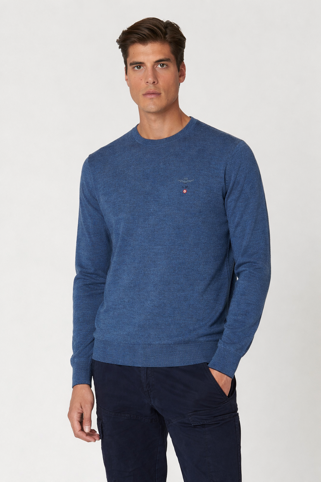 Basic crew neck merino wool sweater